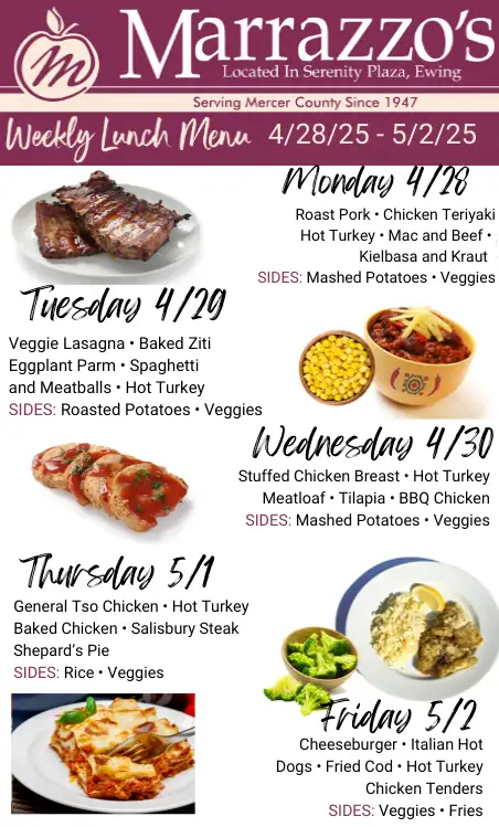 Weekly Lunch Menu
